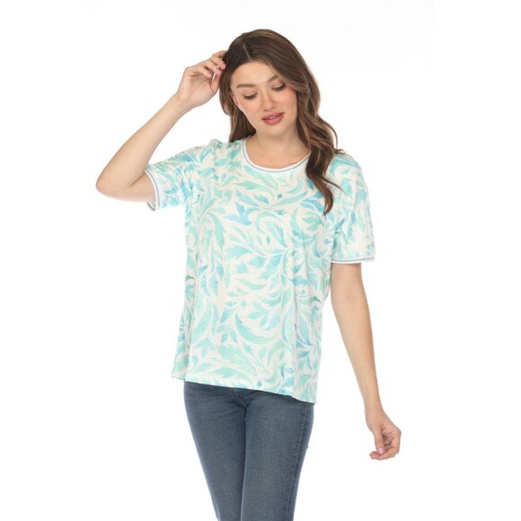 Mint Green Cerulean Leafy Charm Top - Picture 4 of 11